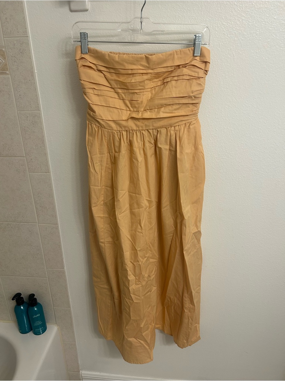 Abercrombie & Fitch Strapless Peach Maxi Dress